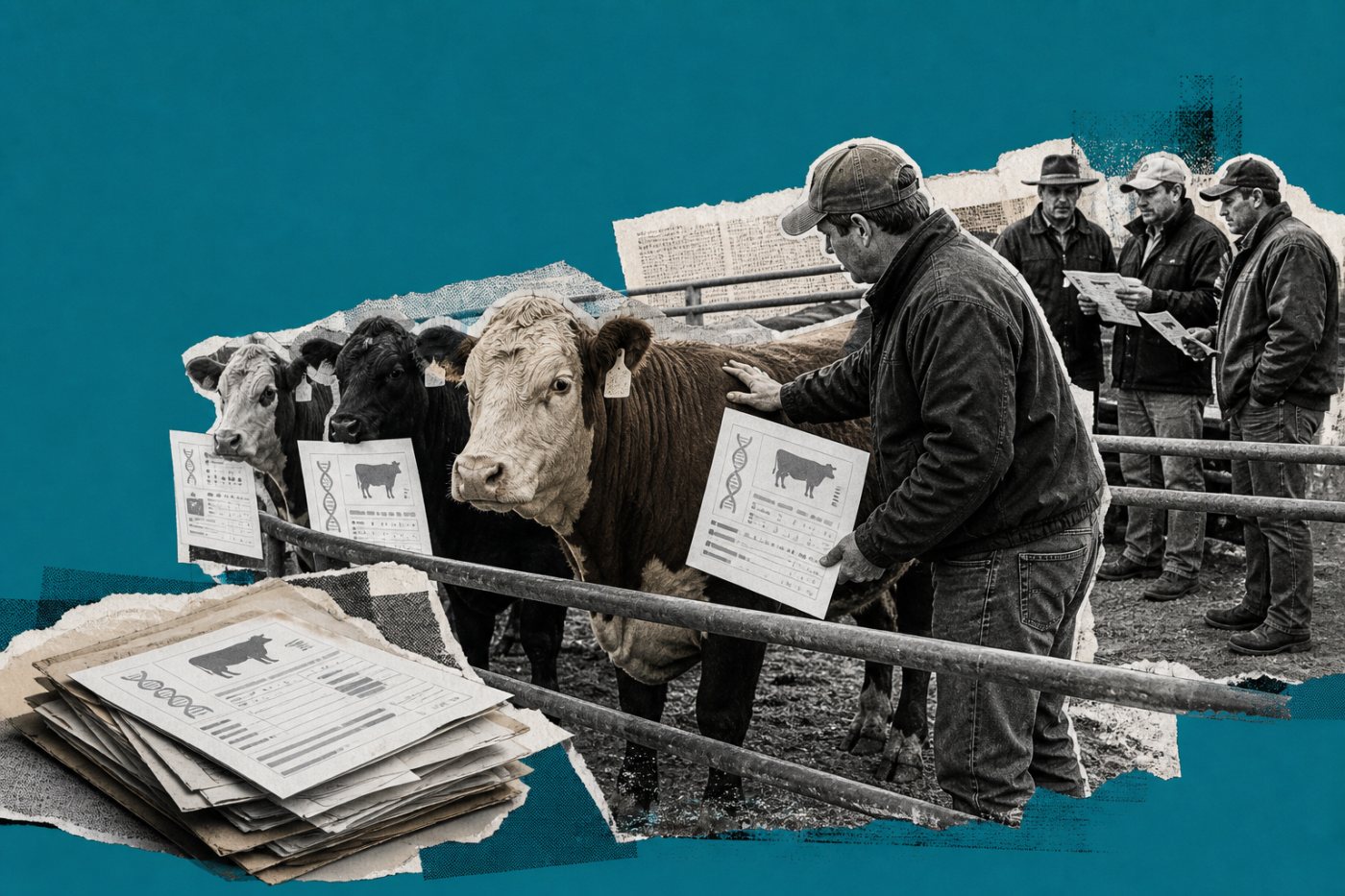 Buyers assess cattle alongside individual production records in Breedr’s livestock marketplace.