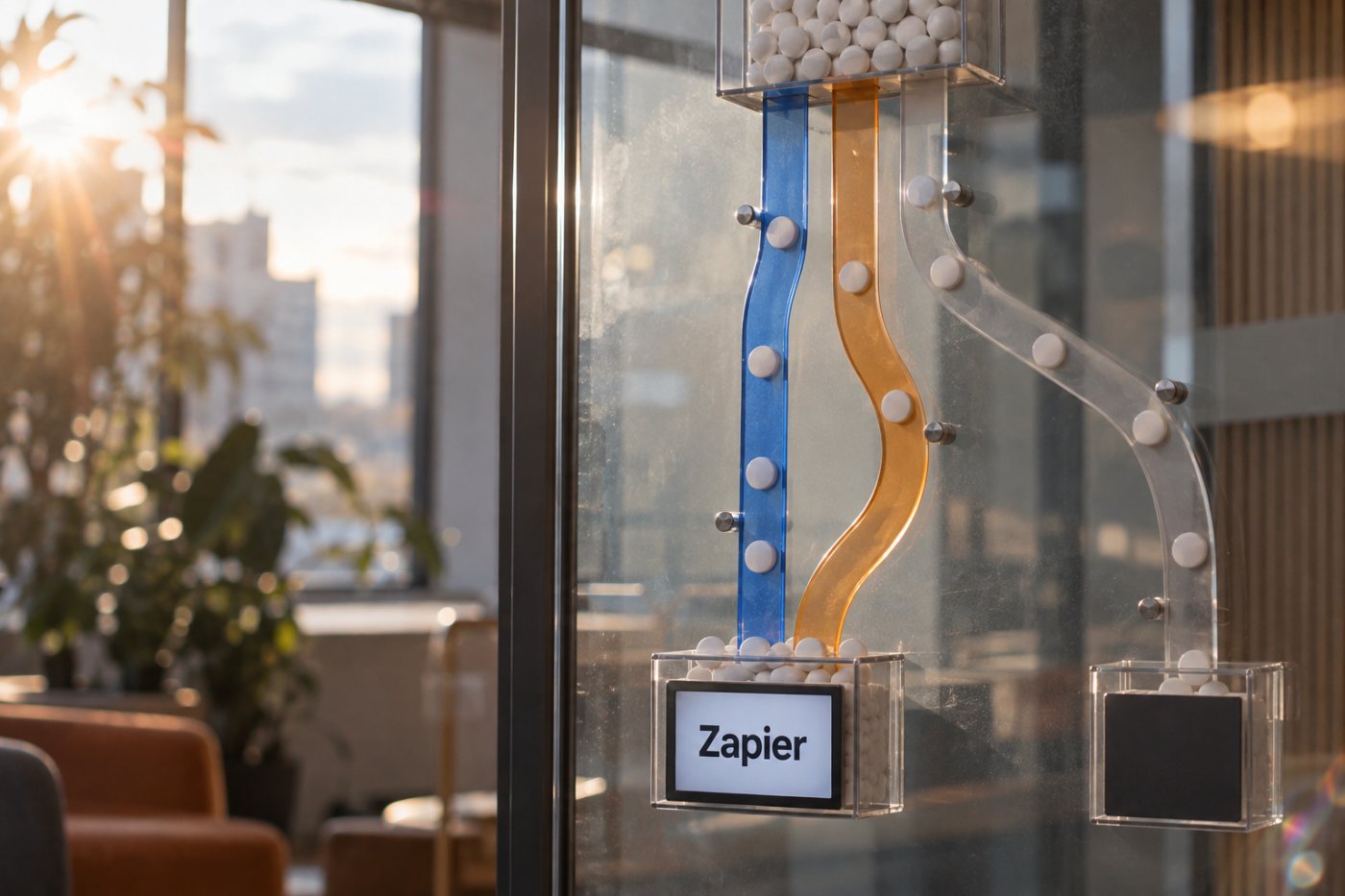 A háromágú ügyfélkezelés ezer kérésből 1700 Zapier-feladatot és 2700 Make-creditet eredményez a megadott megoszlás mellett.