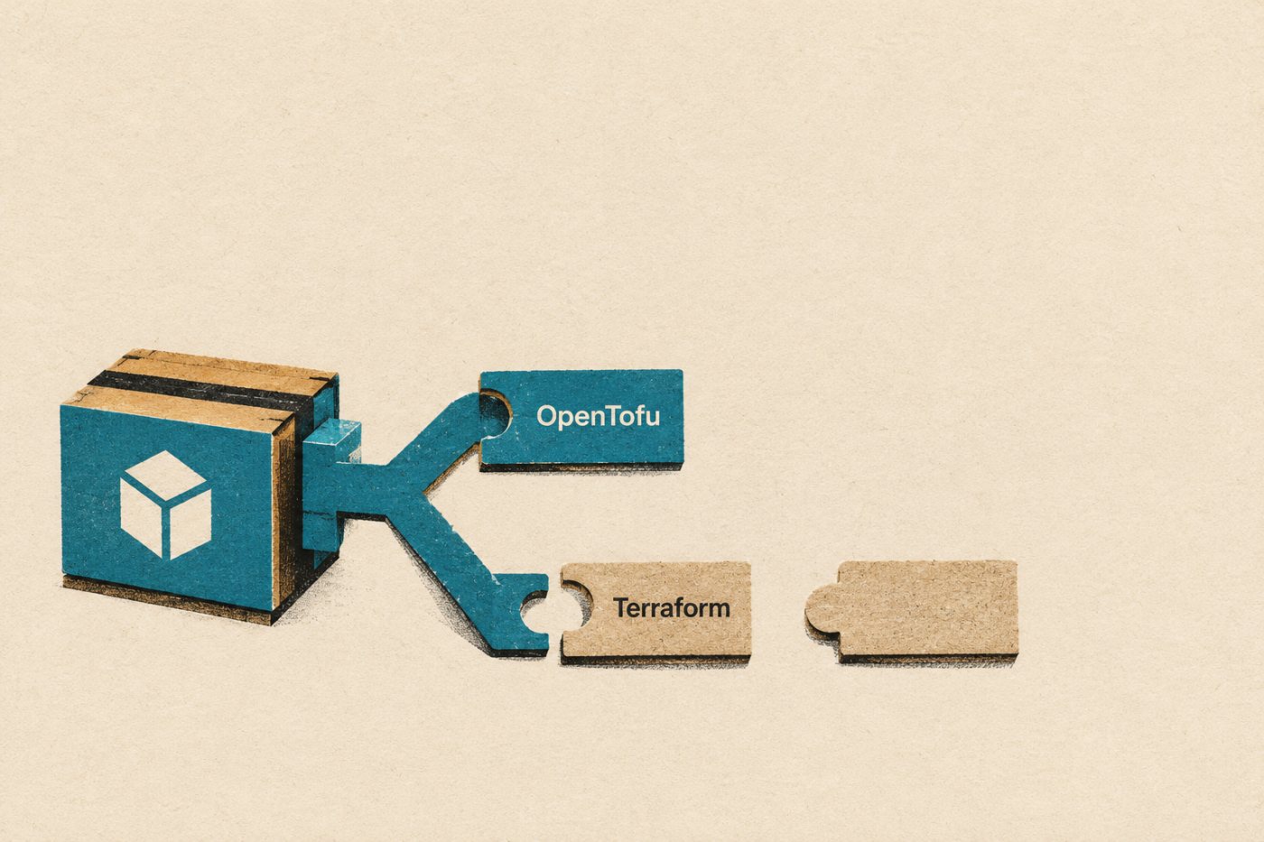 Een OpenTofu-configuratie gebruikt een OCI-register, waardoor de bron van een module bij terugkeer naar Terraform moet worden gecontroleerd.