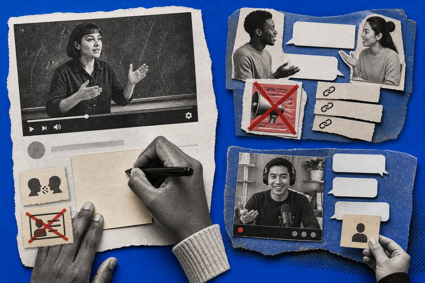 Trois ensembles de consignes adaptés à une chaîne éducative, communautaire et diffusant en direct.