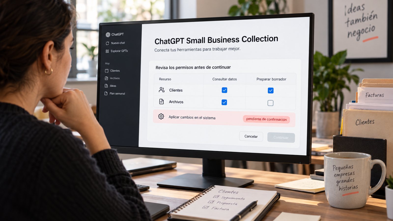ChatGPT reúne 16 herramientas para pymes: conectar datos cambia el riesgo