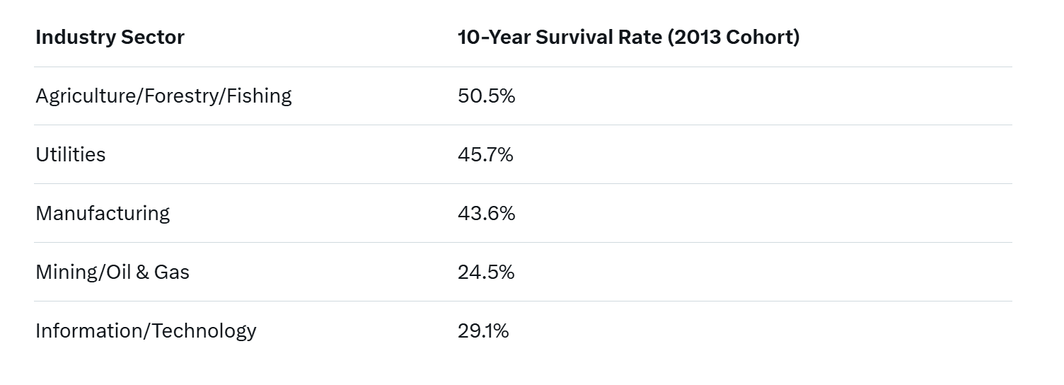 The Harsh Reality of U.S. Startup Survival: Only the Resilient Endure