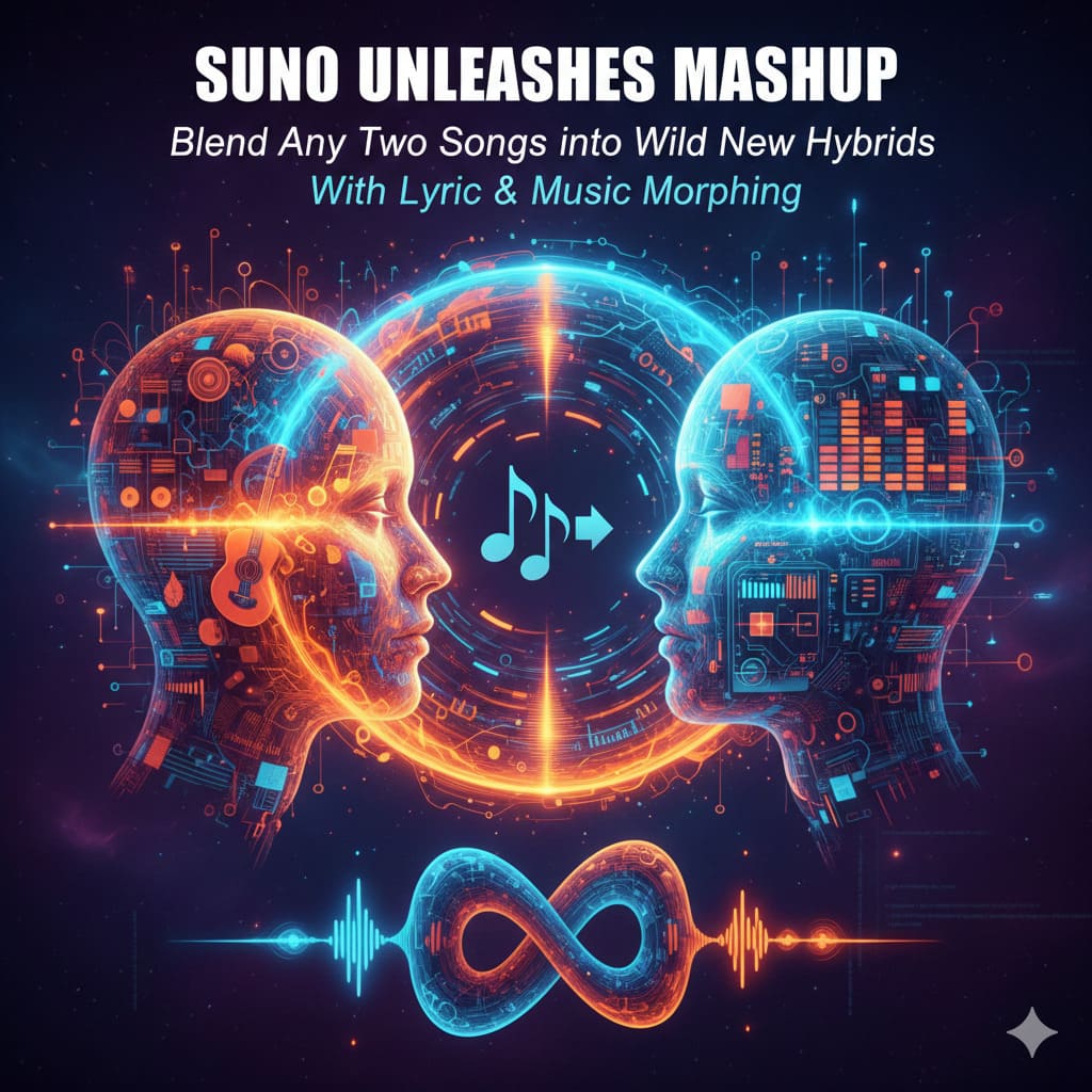 Suno Unleashes Mashup: Blend Any Two Songs into Wild New Hybrids with Lyric & Music Morphing