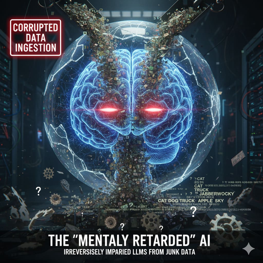 The "Mentally Retarded" AI: How Training on Junk Data Creates Irreversibly Dumb LLMs