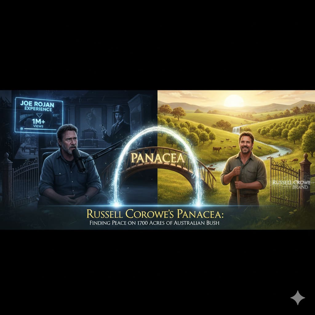 The Panacea of the Bush: Russell Crowe on Joe Rogan, The Farm, and Finding Peace