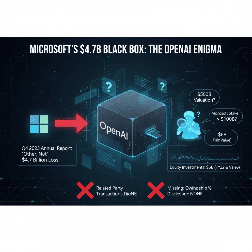 Unpacking the Black Box: Microsoft’s .7 Billion “Other, Net” Charge and the OpenAI Enigma