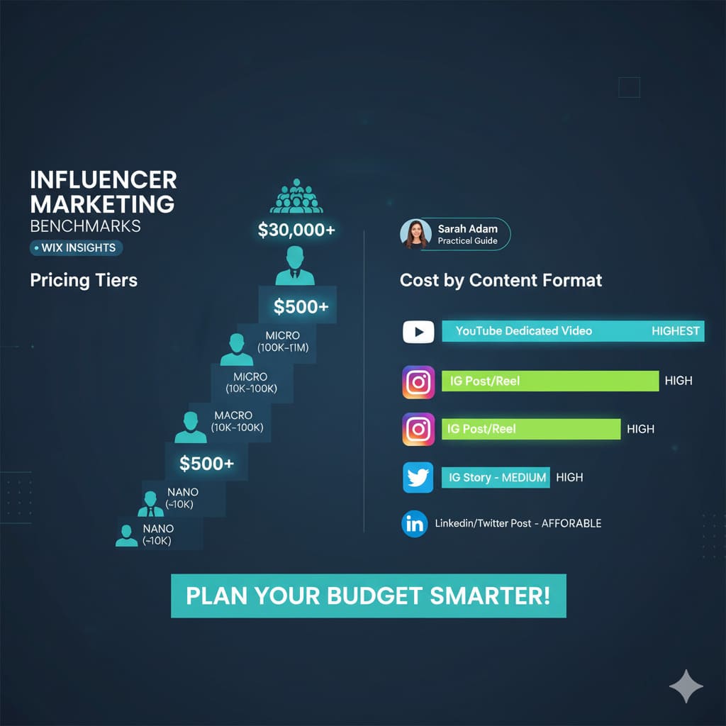 Influencer Marketing Benchmarks: A Pricing Guide from Wix