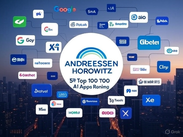 Andreessen Horowitz Releases Fifth Top 100 AI Apps Ranking