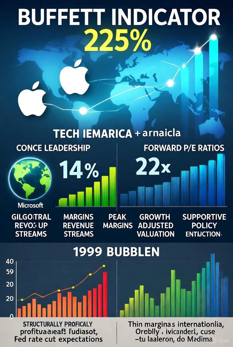 Is the Stock Market Overheated? Decoding Buffett's Indicator at a Record 225%