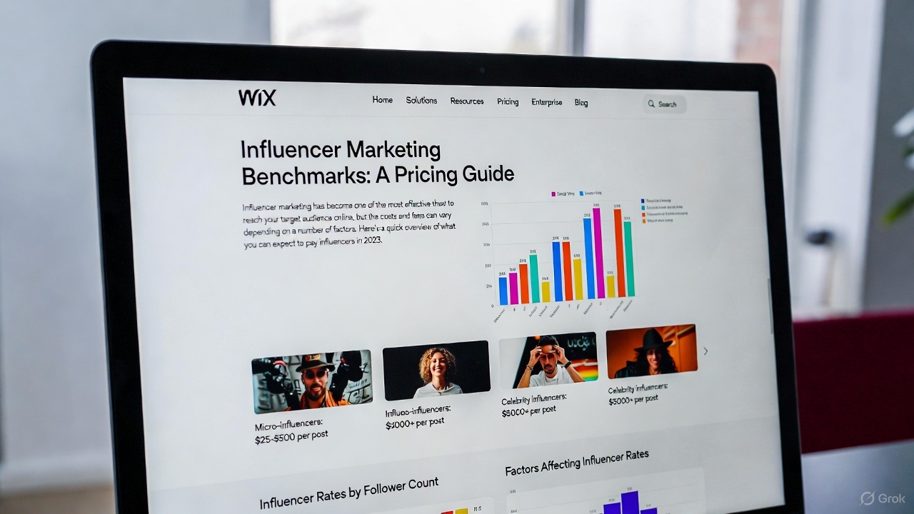 Influencer Marketing Benchmarks: A Pricing Guide from Wix
