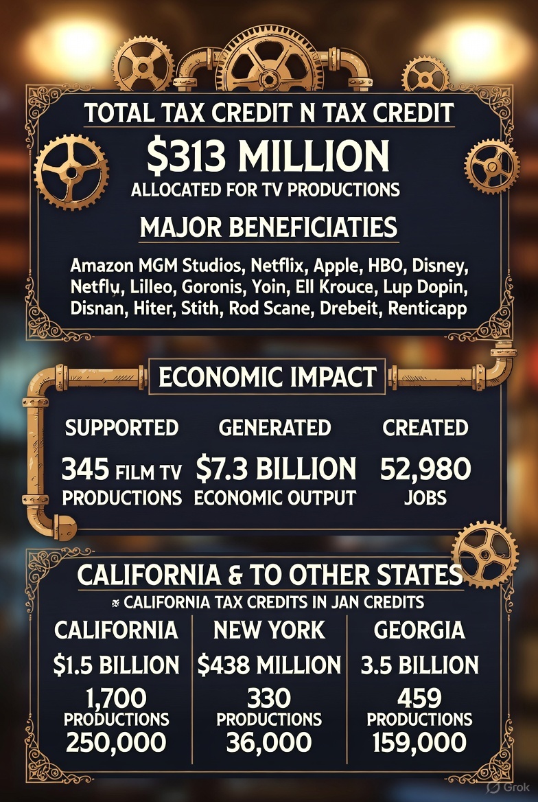 California Boosts Hollywood's Heartbeat: 3 Million in Tax Credits Lure Blockbusters and Jobs Back Home