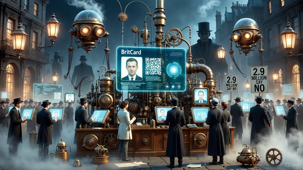 BritCard Blues: Britain's Digital ID Dream Sparks a 2.9 Million-Strong Orwellian Nightmare