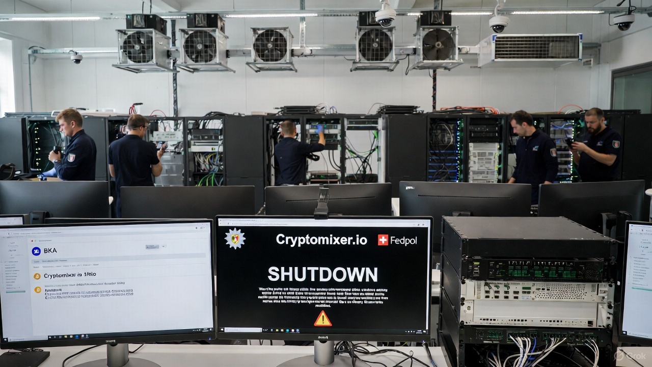 German and Swiss Authorities Shut Down CryptomixerIO, Seize 12 TB of Transaction History and €25 Million in Crypto