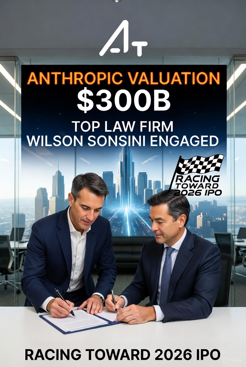 Anthropic Engages Top IPO Law Firm Wilson Sonsini, Signaling Potential 2026 Public Debut in Race with OpenAI