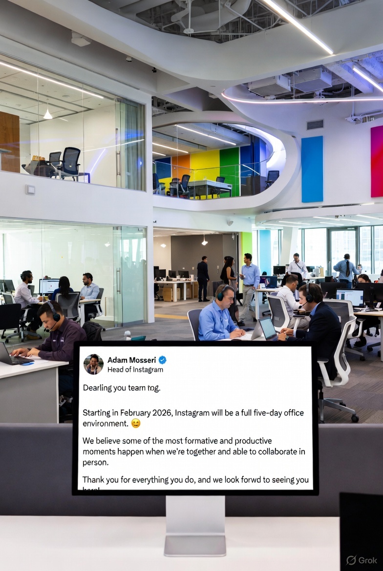 Instagram Mandates Full Five-Day Office Return Starting February 2026, Signaling Broader Big Tech Shift Away from Remote Work