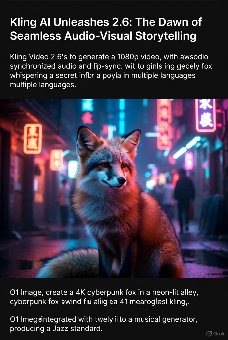 Kling AI Unleashes 2.6: The Dawn of Seamless Audio-Visual Storytelling