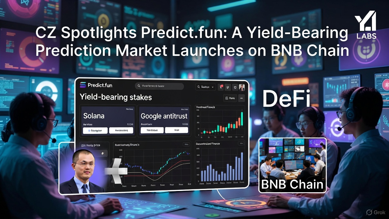CZ Spotlights Predict.fun: A Yield-Bearing Prediction Market Launches on BNB Chain
