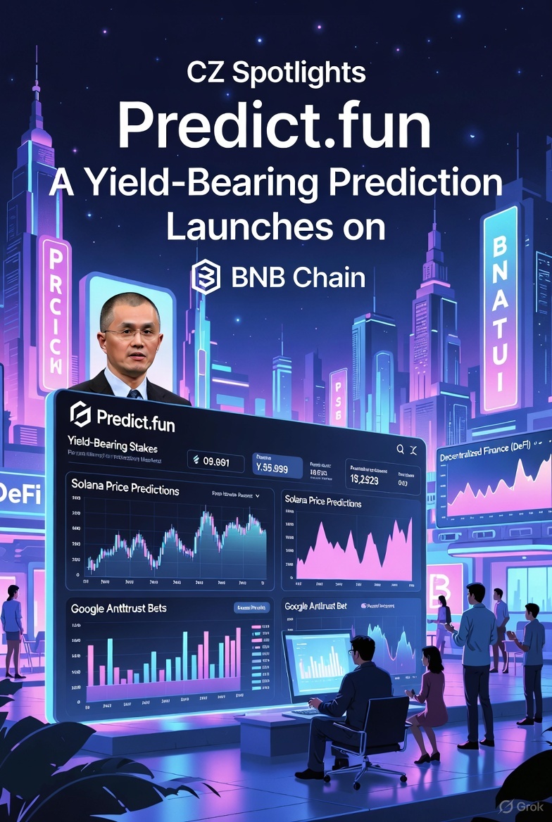 CZ Spotlights Predict.fun: A Yield-Bearing Prediction Market Launches on BNB Chain