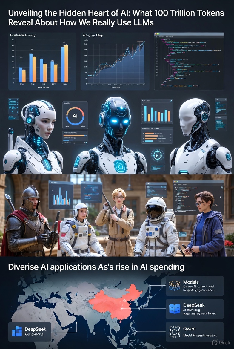 Unveiling the Hidden Heart of AI: What 100 Trillion Tokens Reveal About How We Really Use LLMs