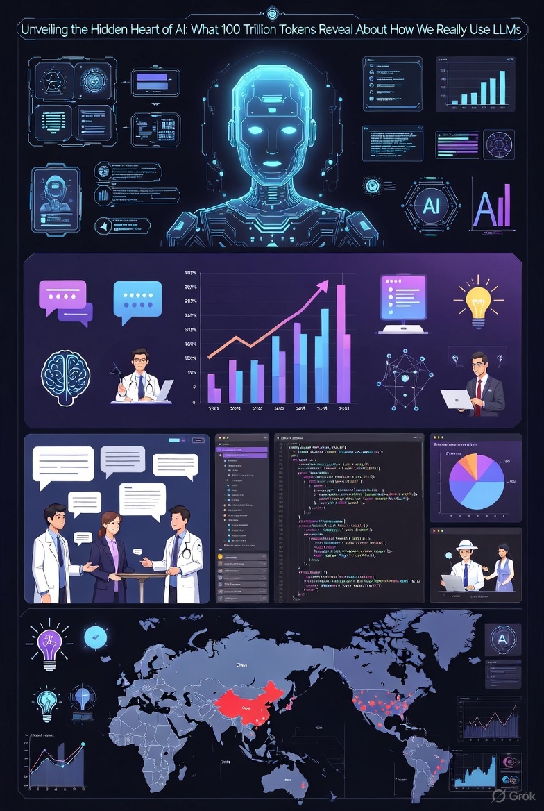 Unveiling the Hidden Heart of AI: What 100 Trillion Tokens Reveal About How We Really Use LLMs