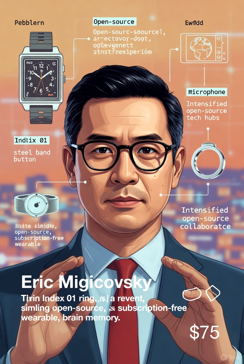 Pebble's Founder Reinvents Wearables with a  "Brain Memory" Ring: Simple, Open-Source, and Subscription-Free