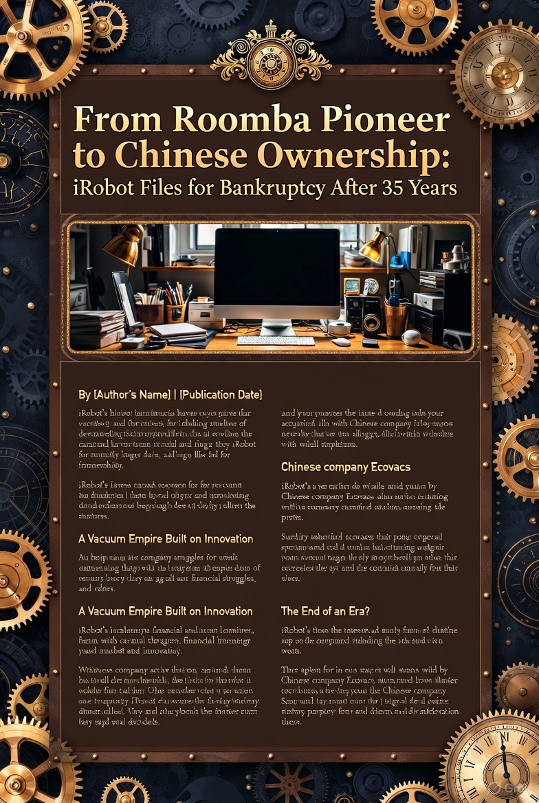 From Roomba Pioneer to Chinese Ownership: iRobot Files for Bankruptcy After 35 Years