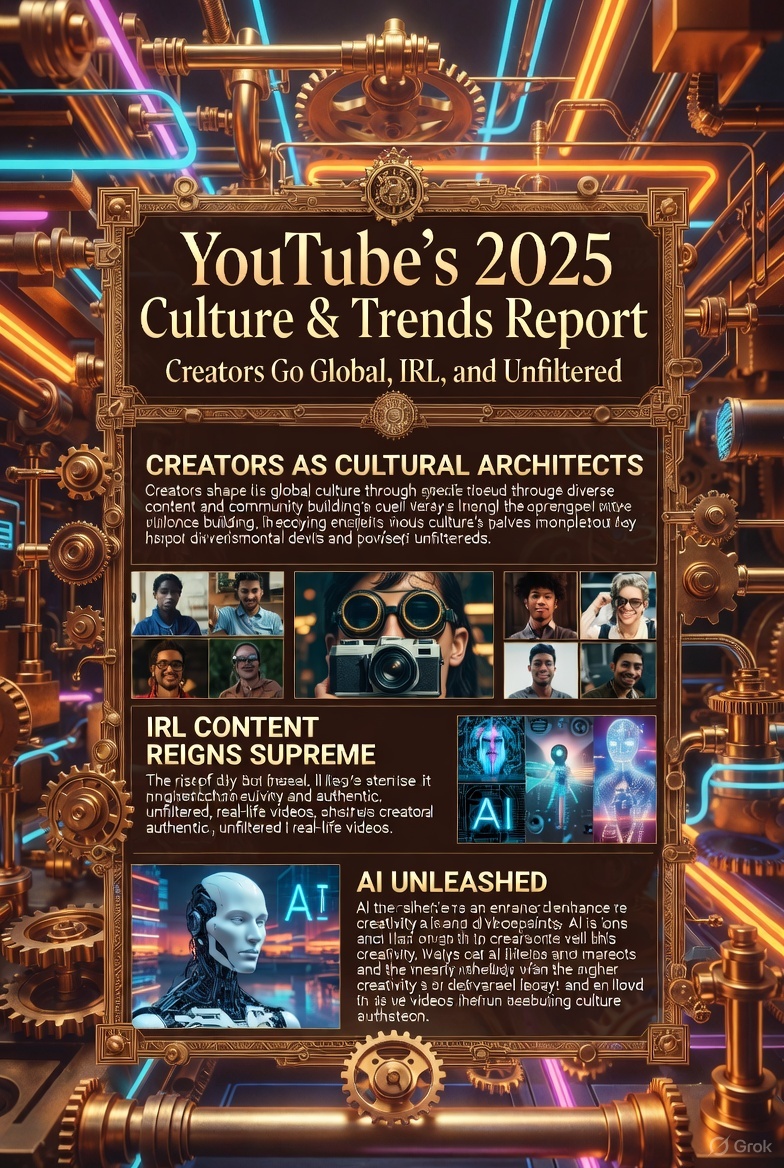 YouTube's 2025 Culture & Trends Report: Creators Go Global, IRL, and Unfiltered