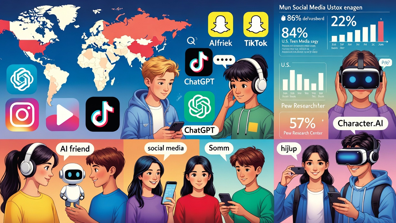 The Digital Lifeline: How Social Media and AI Are Shaping Teen Lives in 2025