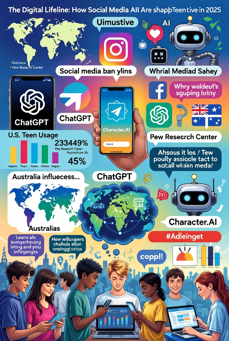 The Digital Lifeline: How Social Media and AI Are Shaping Teen Lives in 2025
