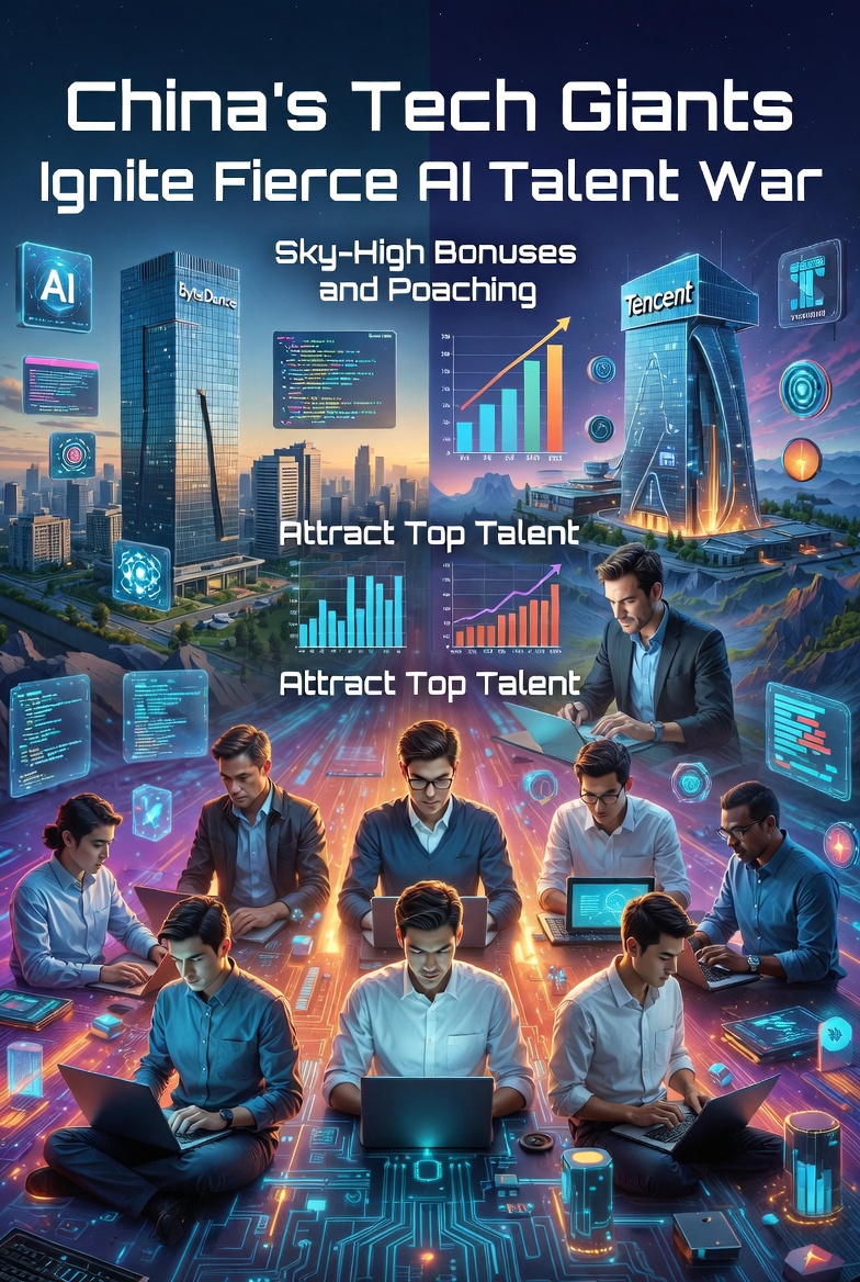 China's Tech Giants Ignite Fierce AI Talent War with Sky-High Bonuses and Poaching