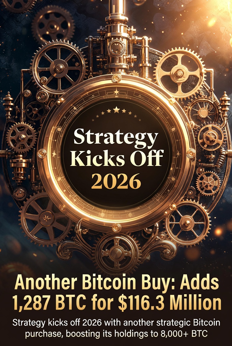 Strategy Kicks Off 2026 with Another Bitcoin Buy: Adds 1,287 BTC for 6.3 Million
