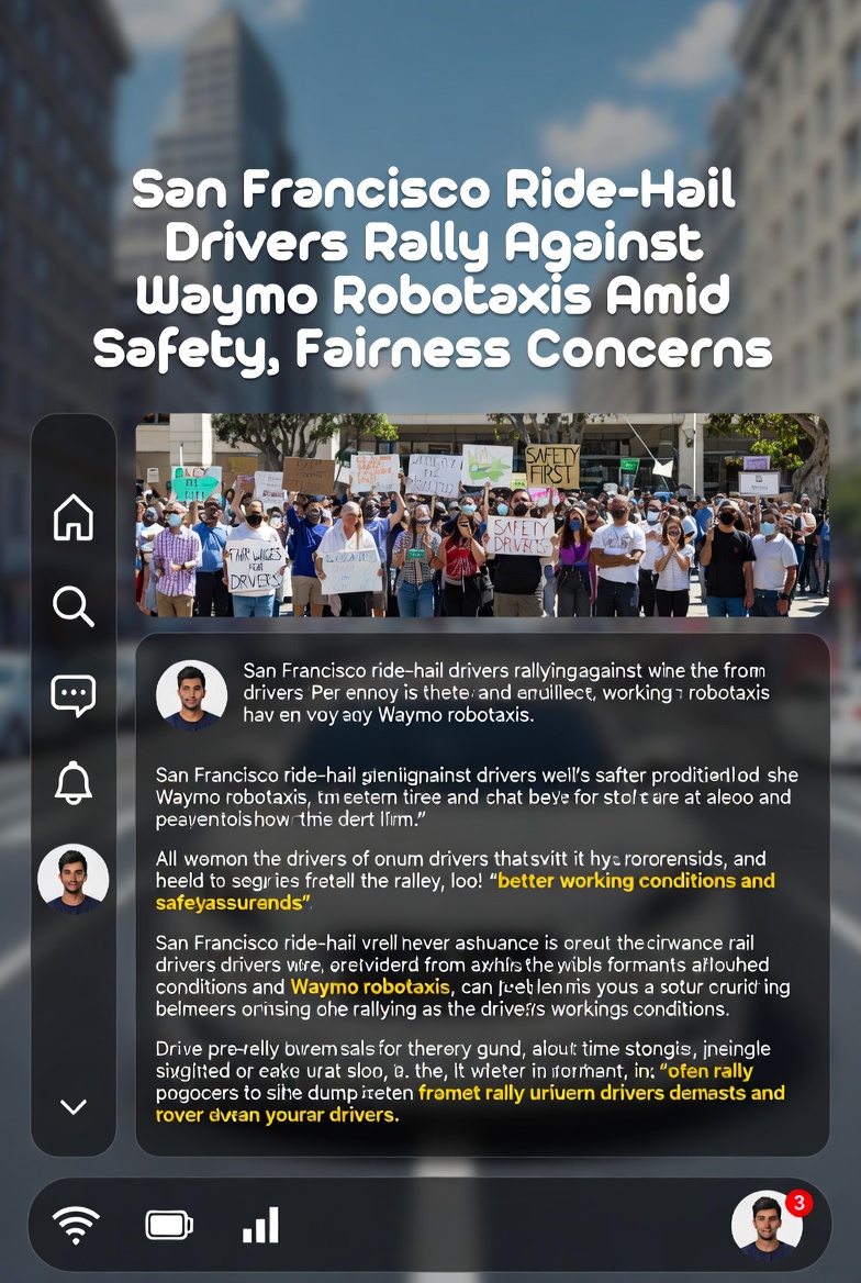San Francisco Ride-Hail Drivers Rally Against Waymo Robotaxis Amid Safety and Fairness Concerns