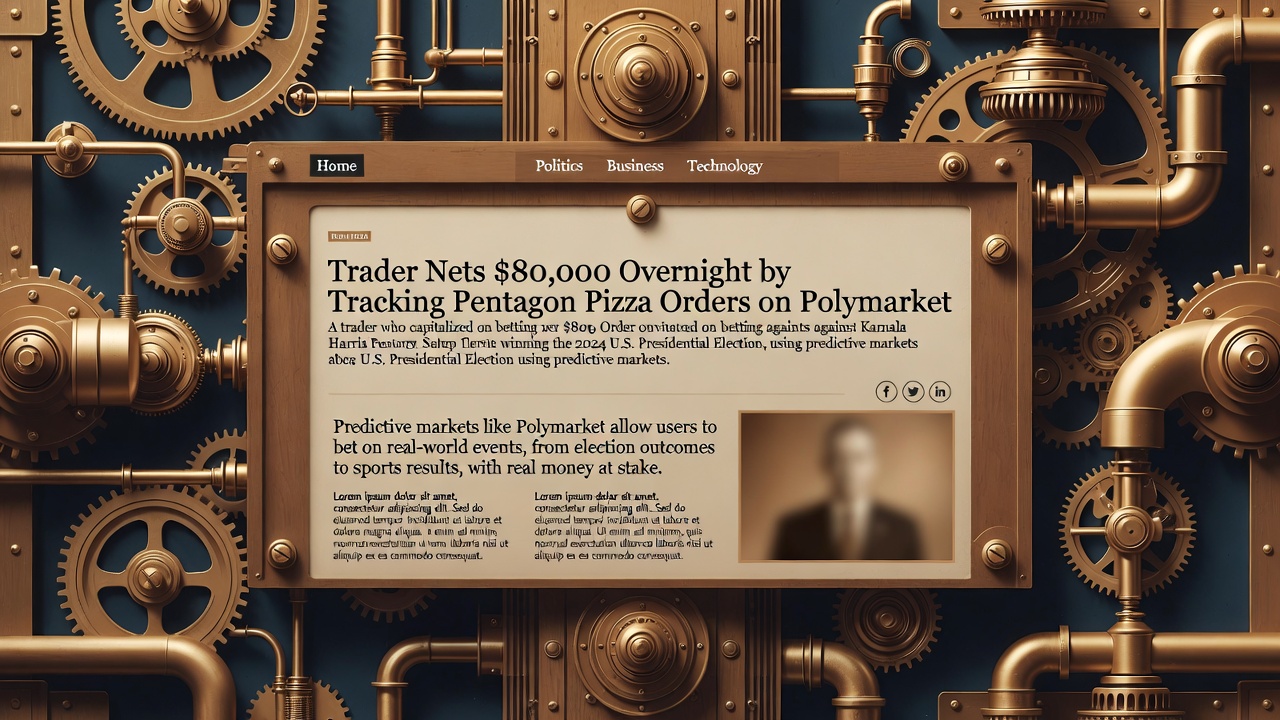 Trader Nets ,000 Overnight by Tracking Pentagon Pizza Orders on Polymarket
