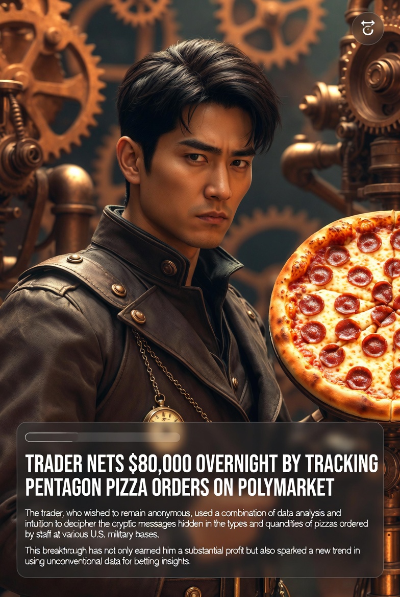 Trader Nets ,000 Overnight by Tracking Pentagon Pizza Orders on Polymarket
