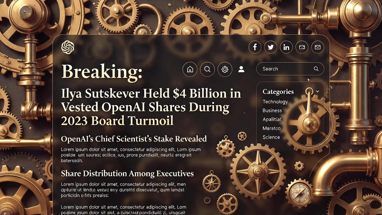 Breaking: Ilya Sutskever Held Billion in Vested OpenAI Shares During 2023 Board Turmoil