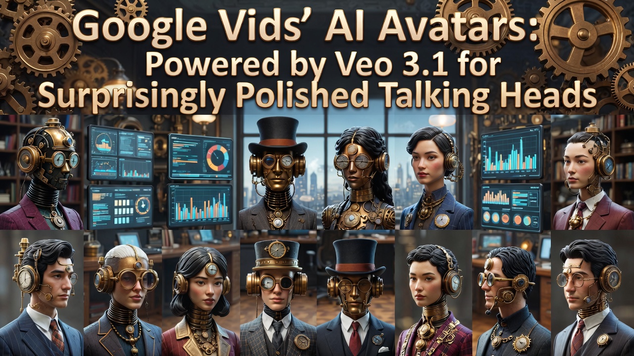 Google Vids' AI Avatars: Powered by Veo 3.1 for Surprisingly Polished Talking Heads