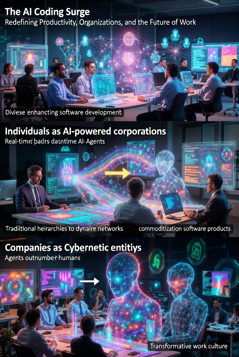 The AI Coding Surge: Redefining Productivity, Organizations, and the Future of Work