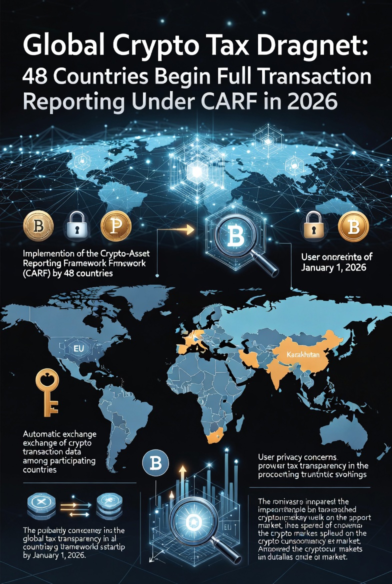 Global Crypto Tax Dragnet: 48 Countries Begin Full Transaction Reporting Under CARF in 2026