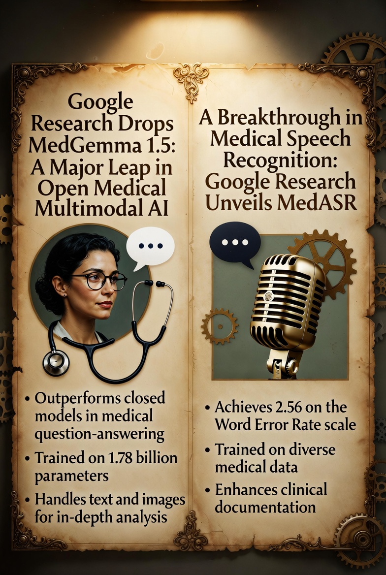 Google Research Drops MedGemma 1.5: A Major Leap in Open Medical Multimodal AI, Paired with Breakthrough MedASR Speech Recognition