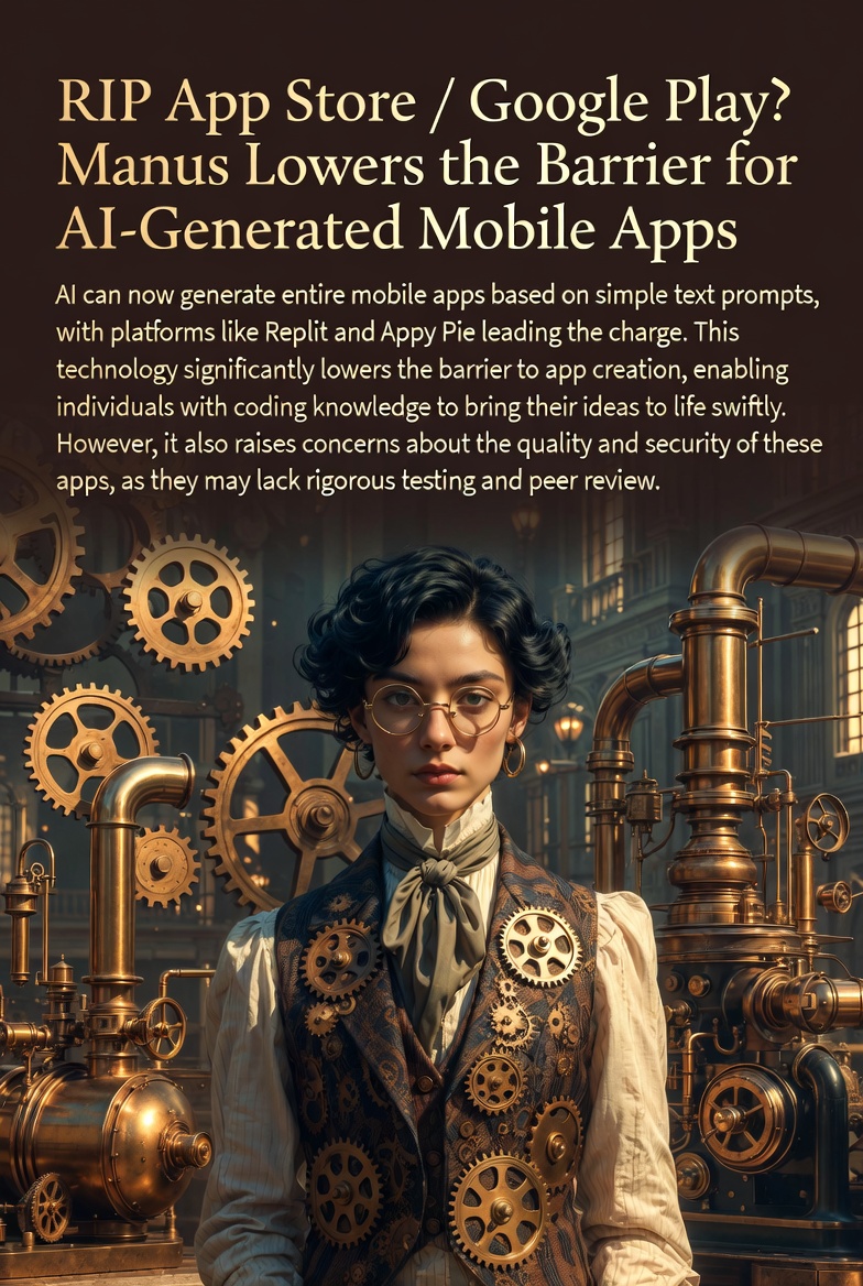 RIP App Store / Google Play? Manus Lowers the Barrier for AI-Generated Mobile Apps