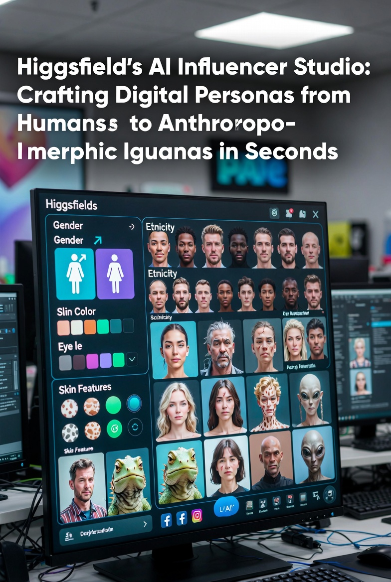 Higgsfield's AI Influencer Studio: Crafting Digital Personas from Humans to Anthropomorphic Iguanas in Seconds