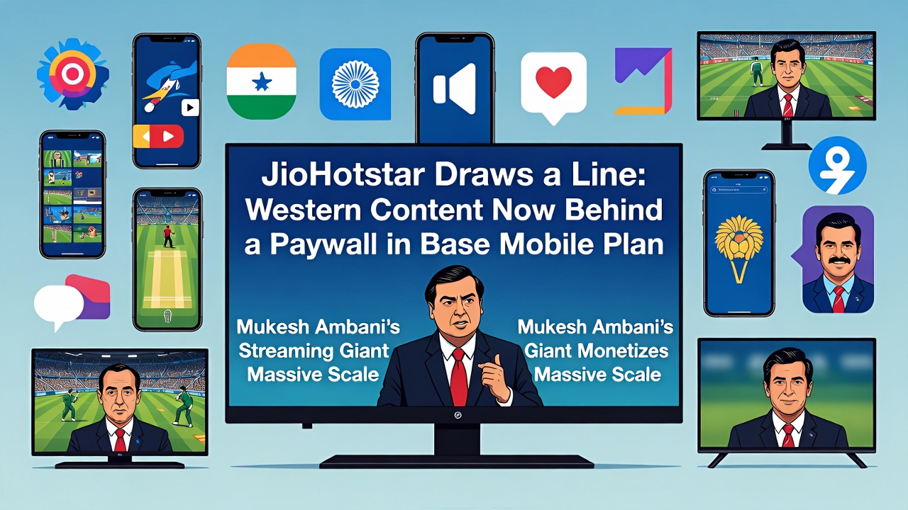 JioHotstar Draws a Line: Western Content Now Behind a Paywall in Base Mobile Plan as Mukesh Ambani's Streaming Giant Monetizes Massive Scale