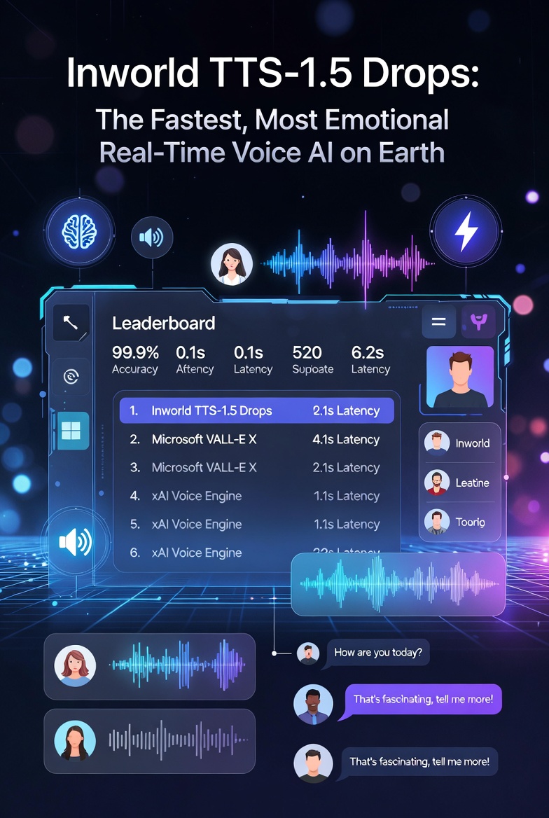 Inworld Unleashes TTS-1.5: Real-Time Voice So Good It Feels Illegal at <img alt=