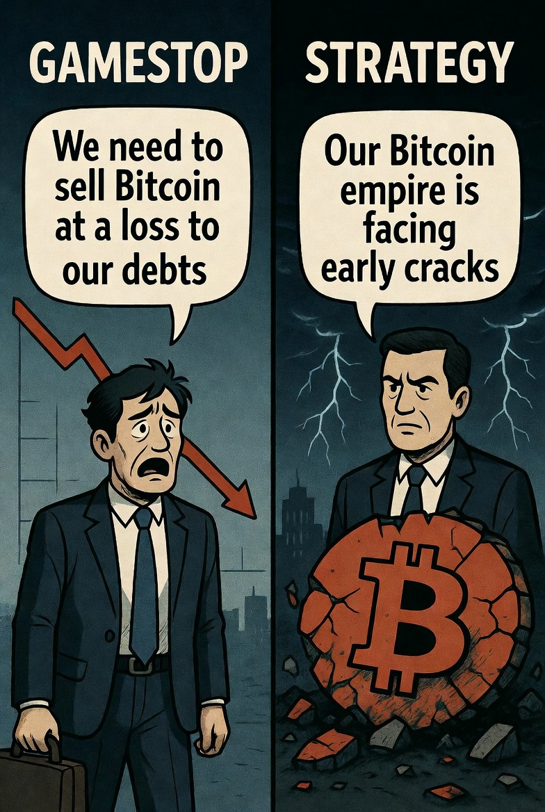 GameStop's First Swallow: Early Cracks Hit Strategy's Bitcoin Empire
