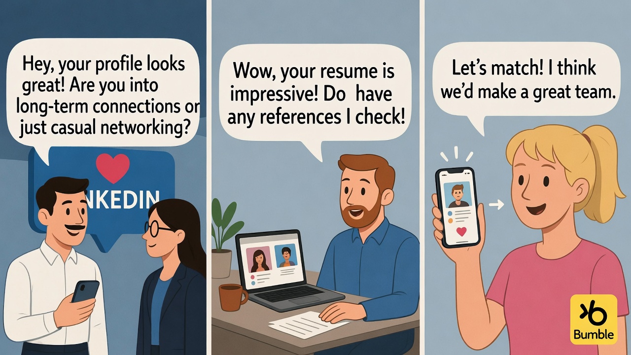 The Great Switch: LinkedIn Emerges as the World's Top Dating Network, While Dating Apps Turn into Job Hunt Hotspots