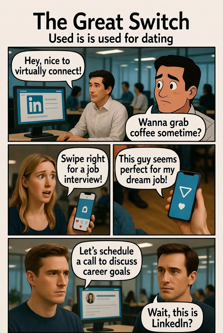 The Great Switch: LinkedIn Emerges as the World's Top Dating Network, While Dating Apps Turn into Job Hunt Hotspots