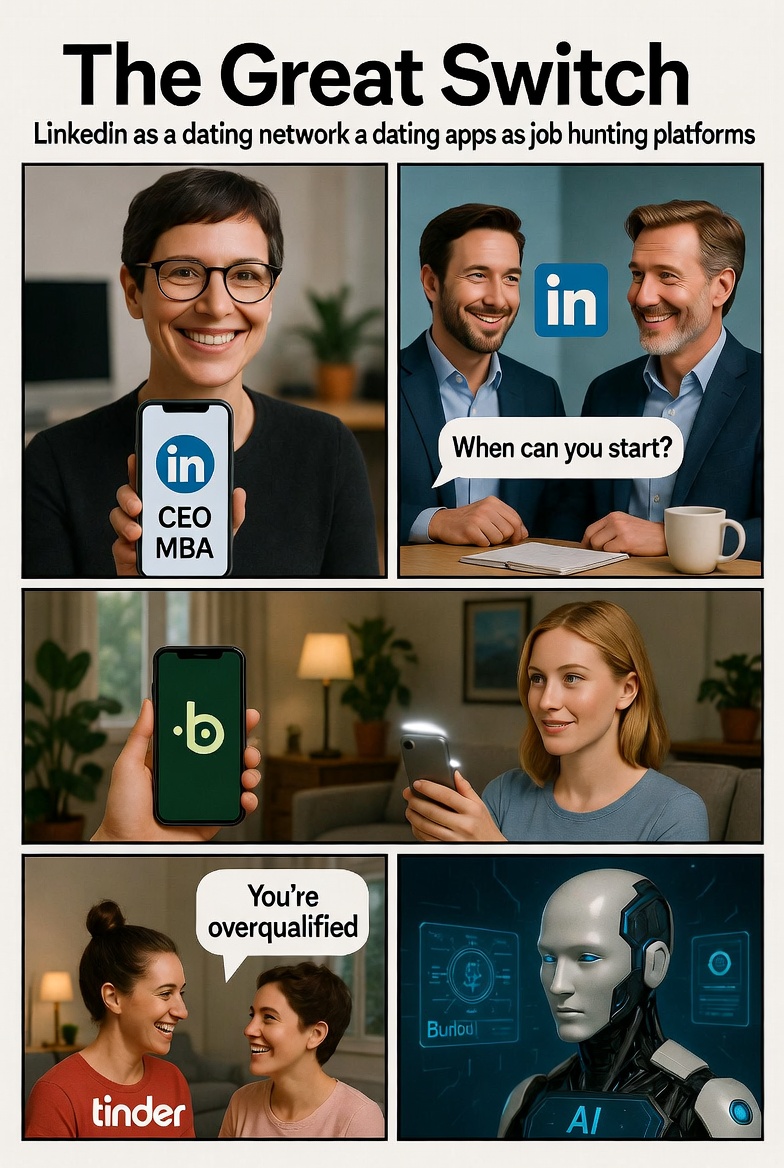 The Great Switch: LinkedIn Emerges as the World's Top Dating Network, While Dating Apps Turn into Job Hunt Hotspots
