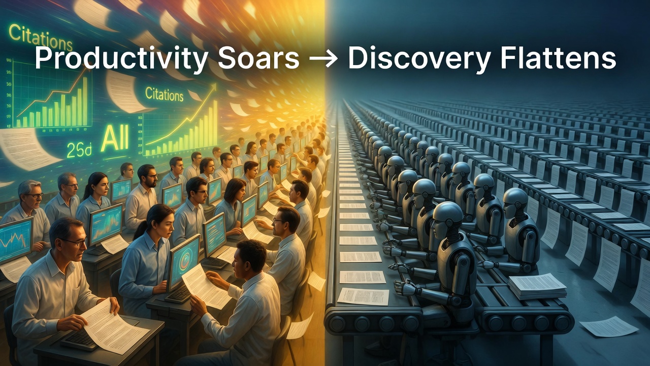 AI Turns Scientists into "Paper Factories": Productivity Soars, But Discovery Flattens