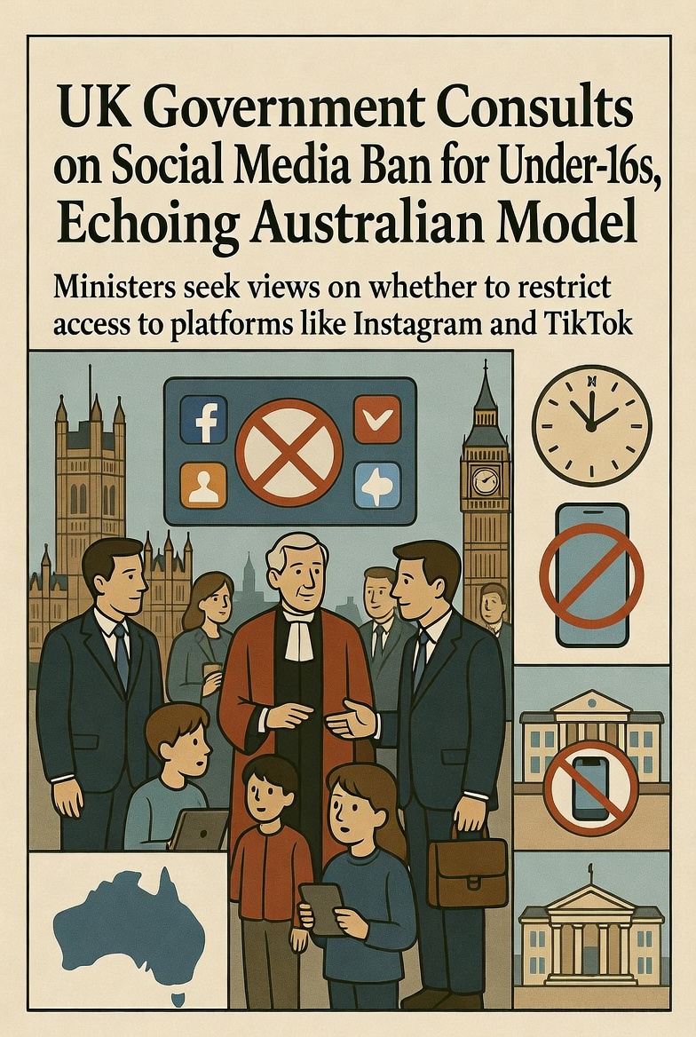 UK Government Consults on Social Media Ban for Under-16s, Echoing Australian Model