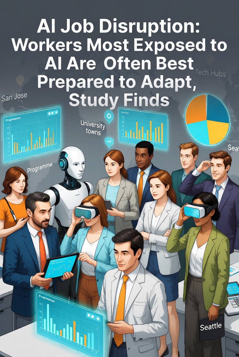 AI Job Disruption: Workers Most Exposed to AI Are Often Best Prepared to Adapt, Study Finds